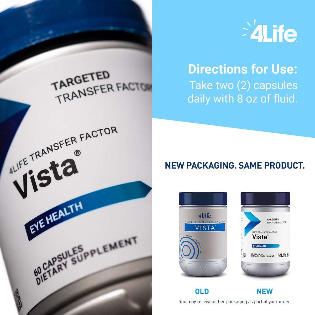 4Life Vista Santé Oculaire - vue de côté de la boîte