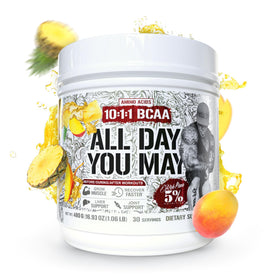 5% Nutrition AllDayYouMay BCAA en poudre, vue de côté