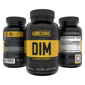 5% Nutrition Core DIM capsules sur une table