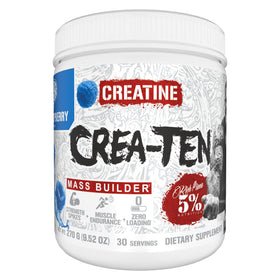 5% Nutrition CreaTEN Poudre de Créatine Framboise Bleue 331g vue avant