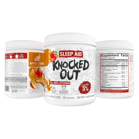 5% Nutrition Knocked Out complément alimentaire sommeil 259g avec des accessoires de nuit