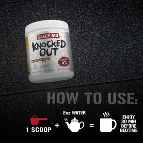 5% Nutrition Knocked Out Complément Alimentaire Sommeil Chocolat Chaud avec cuillère