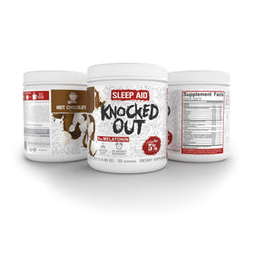 5% Nutrition Knocked Out Complément Alimentaire Sommeil Chocolat Chaud avec accessoires