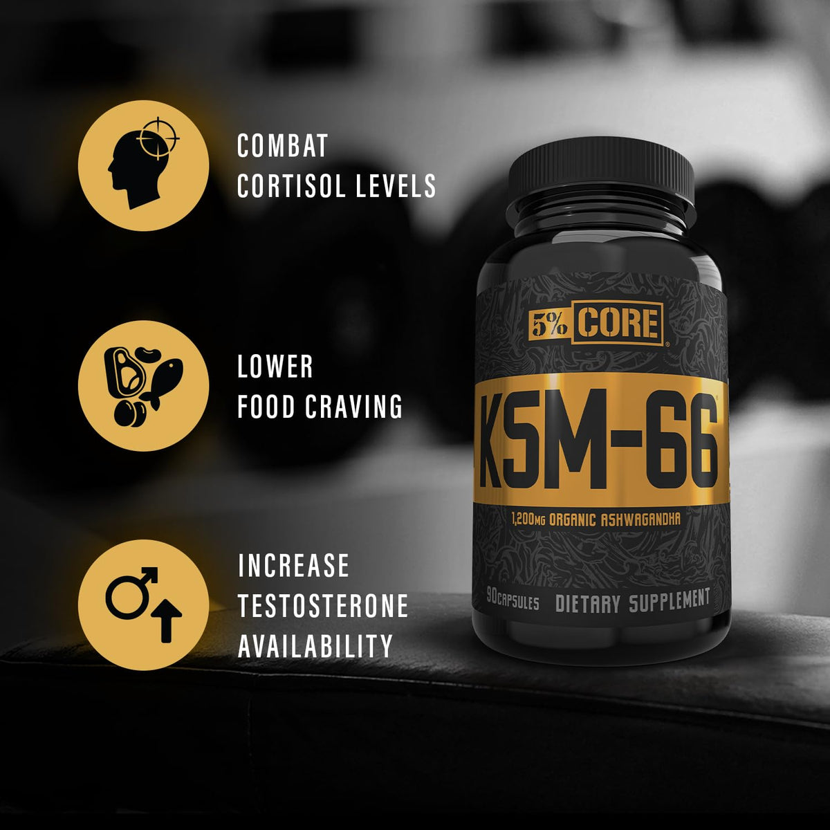 5% Nutrition KSM-66 Ashwagandha dans un environnement naturel