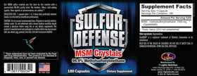 7 Lights Sulfur Defense Opti-MSM capsule de poudre de MSM