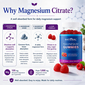 Gummies de magnésium Natural BioScience, dosage de 500mg