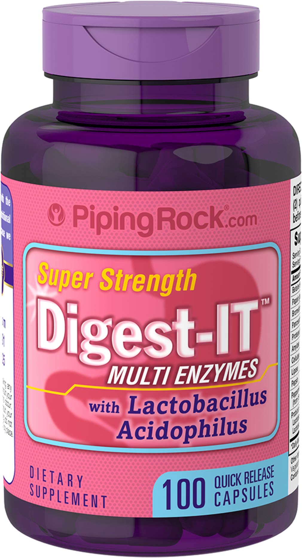 Piping Rock Compléments Alimentaires Multi-Enzymes 100 Capsules vue avant