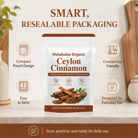 a balanced routine Ceylon Cinnamon Capsules avec huile MCT