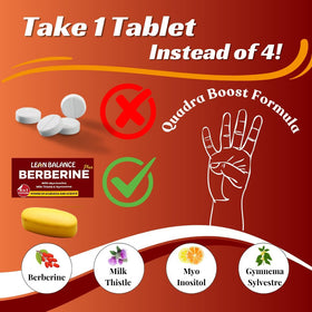 a balanced routine Lean Balance 1000mg Berberine Plus avec un verre d'eau