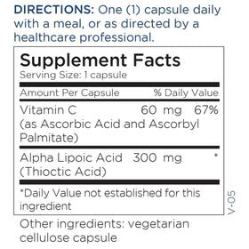 a balanced routine Maintenance Acide Alpha-Lipoïque 300mg capsules ouvertes