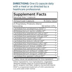 a balanced routine Maintenance BioMaintenance Probiotic 60 Capsules, flacon ouvert avec capsules visibles
