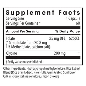 a balanced routine Maintenance L-Méthylfolate 15 mg 60 capsules vue arrière