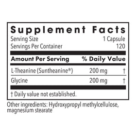 a balanced routine Maintenance L-Theanine bottle side view