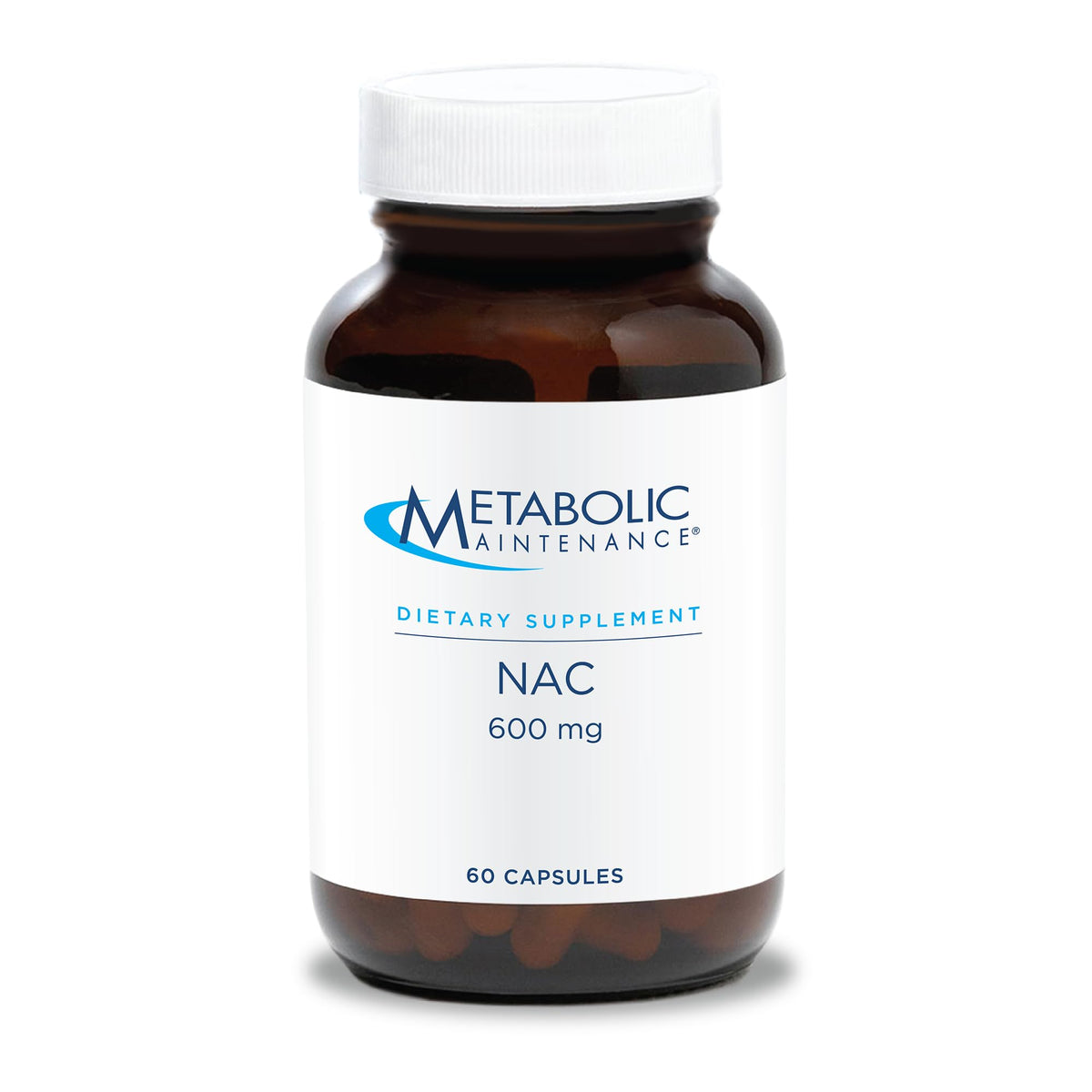 a balanced routine Maintenance NAC N-Acetyl Cysteine 600 mg 60 capsules front view