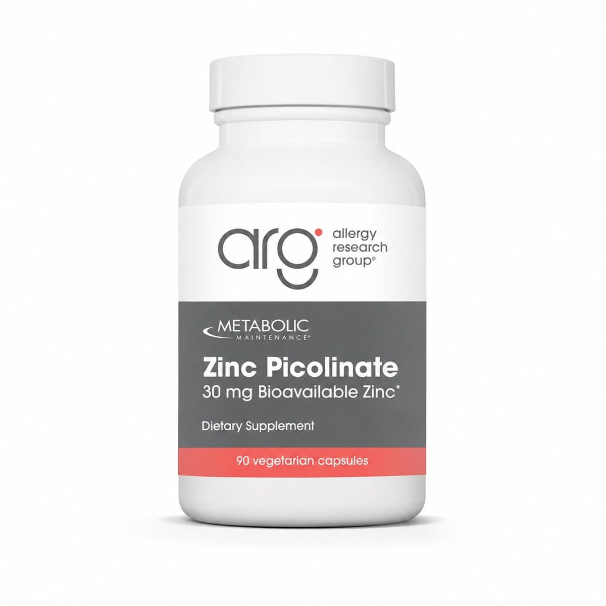 a balanced routine Maintenance Zinc Picolinate 30 mg 90 Capsules front view