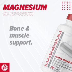 a balanced routine Nutrition Magnésium 650mg avec un verre d'eau