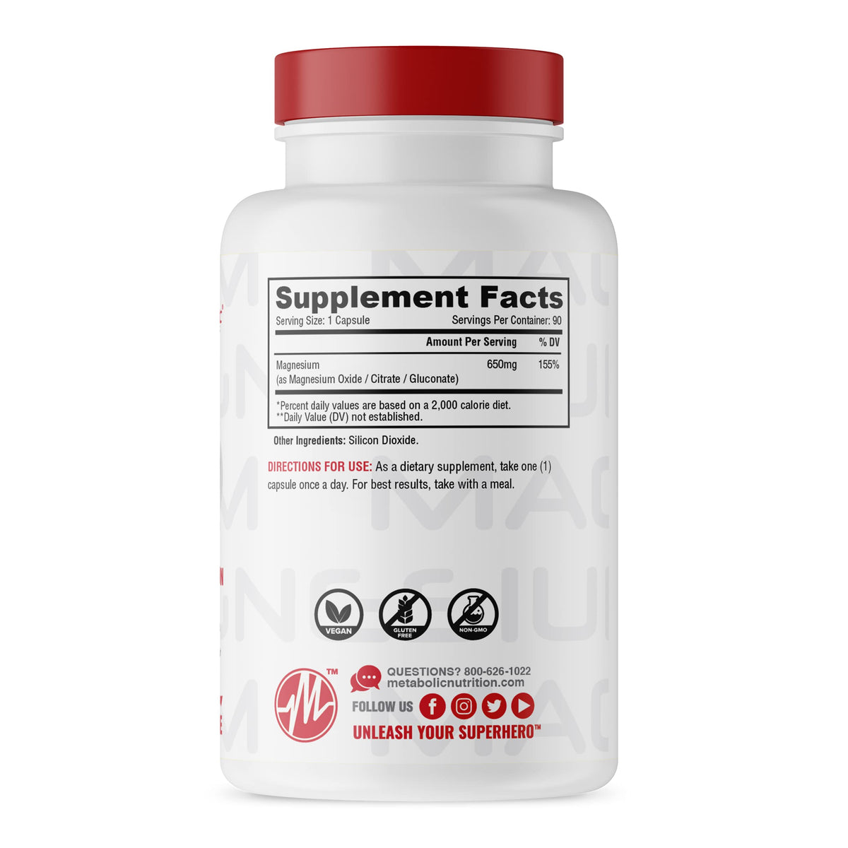 a balanced routine Nutrition Magnésium 650mg capsules ouvertes