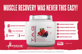 a balanced routine Nutrition TAG L-Glutamine 400g vue arrière montrant les ingrédients