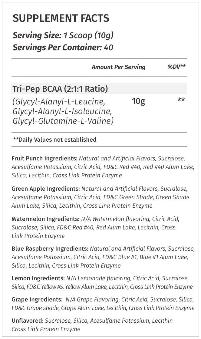 a balanced routine Nutrition TRIPEP BCAA Poudre 400g en poudre