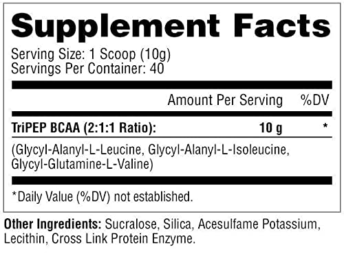 a balanced routine Nutrition TRIPEP BCAA Poudre 400g étiquette