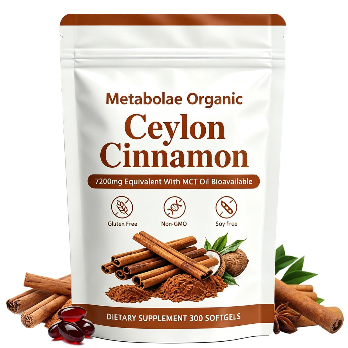 a balanced routine Organic Cannelle de Ceylan 300 gélules en sachet
