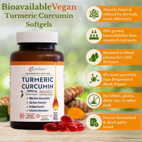 A1Vitality Curcuma NovaSOL 1000mg gélules dans un environnement naturel