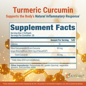 A1Vitality Curcuma NovaSOL 1000mg gélules softgel avec des herbes