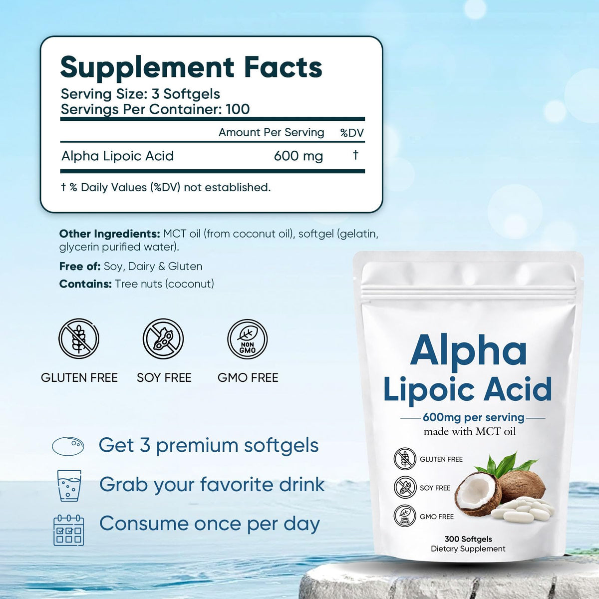 Aacnre Acide Alpha Lipoïque 600mg vue de dessus