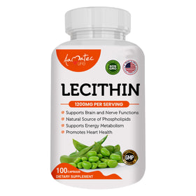 AAMATEC LIFE Capsules de Lécithine 1200mg, flacon avant