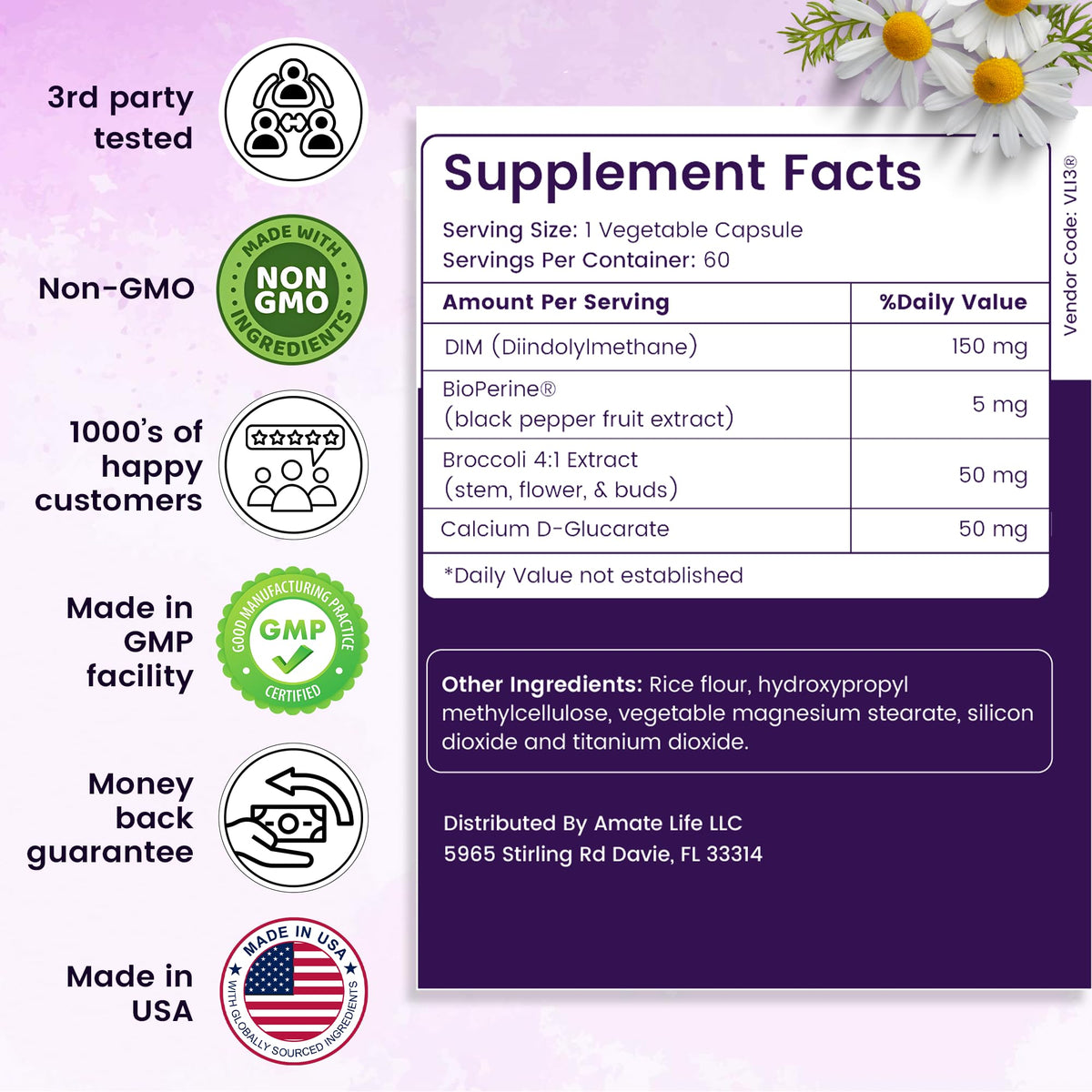 AAMATEC LIFE DIM Complex 150mg capsules sur une table en bois