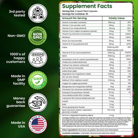 AAMATEC LIFE Multivitamines Quotidiennes bottle side view