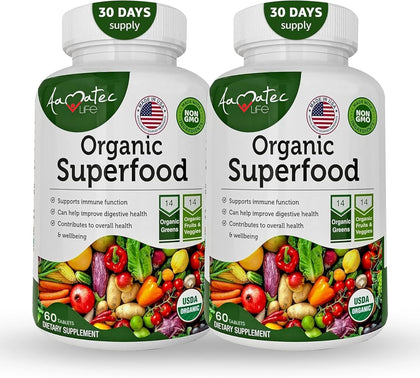 AAMATEC LIFE Superfood Greens 120ct boîte vue de face