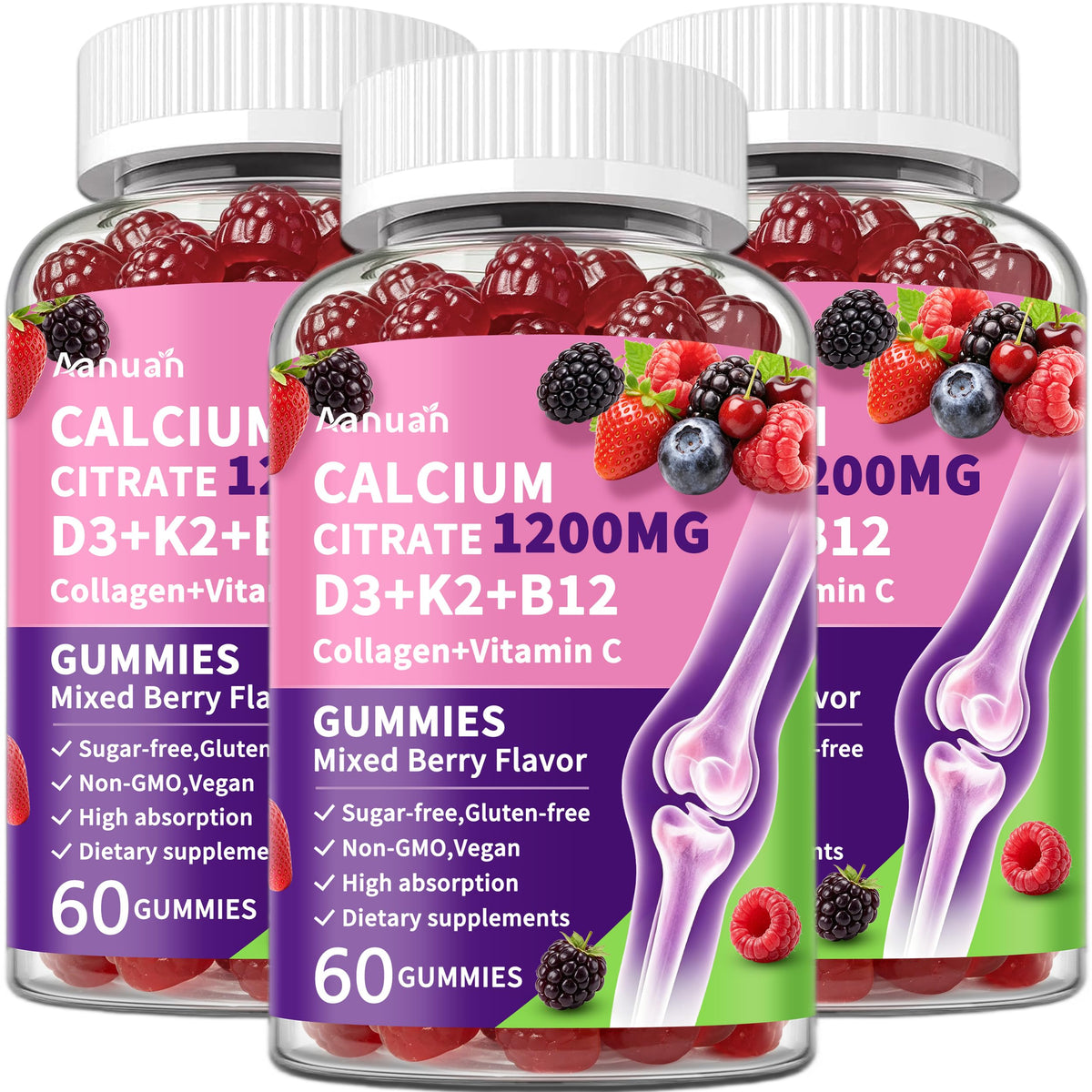 Aanuan Gummies Calcium Citrate 1200 mg packaging front view