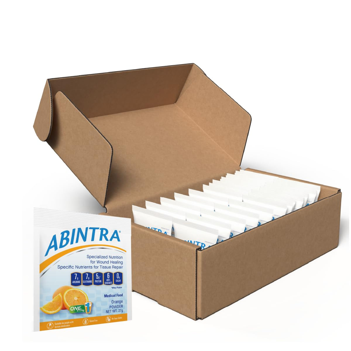 ABINTRA sachet de complément alimentaire avec informations nutritionnelles