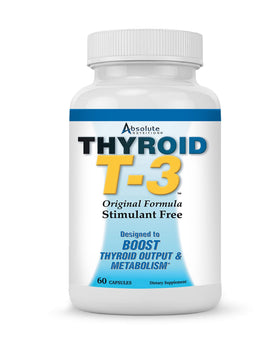 Absolute Nutrition Thyroid T-3 60 Capsules vue de face