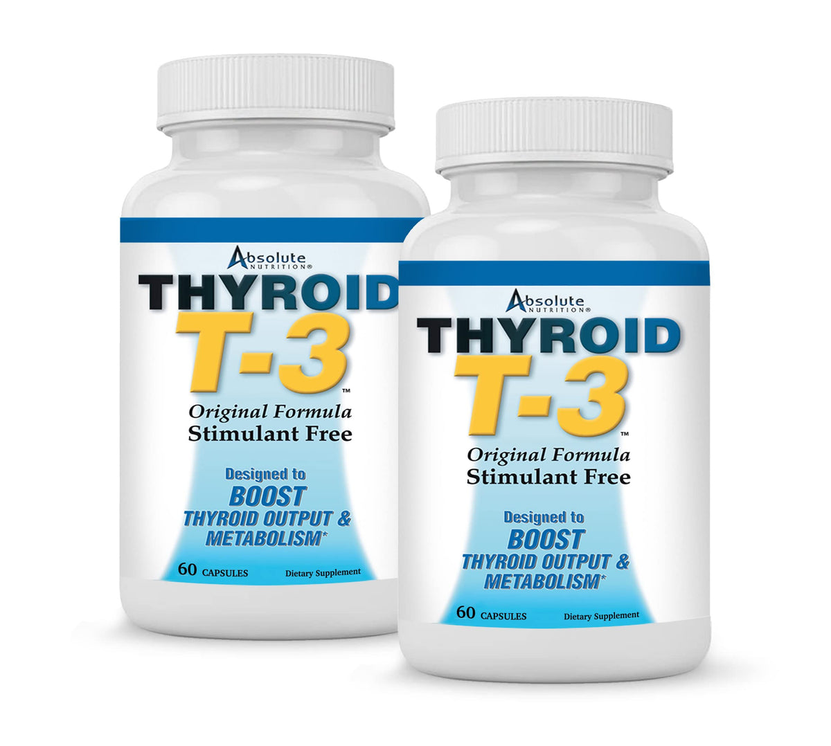 Absolute Nutrition Thyroid T3 120 capsules vue de face