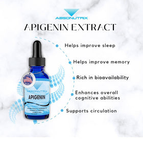 Absonutrix Apigenin 75 mg versé dans un verre