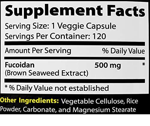 Absonutrix Fucoidan bouteille ouverte avec capsules à proximité