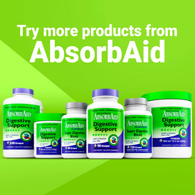 AbsorbAid Complément Alimentaire Multi-Enzymes 90 Vcaps avec d'autres compléments