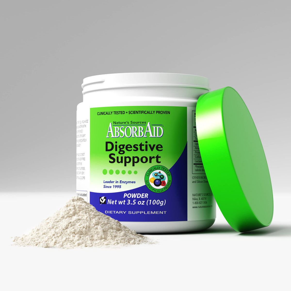 AbsorbAid Enzymes daily 100g - étiquette avec ingrédients