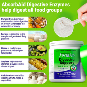 AbsorbAid Enzymes daily 100g - ingrédients sur l'étiquette