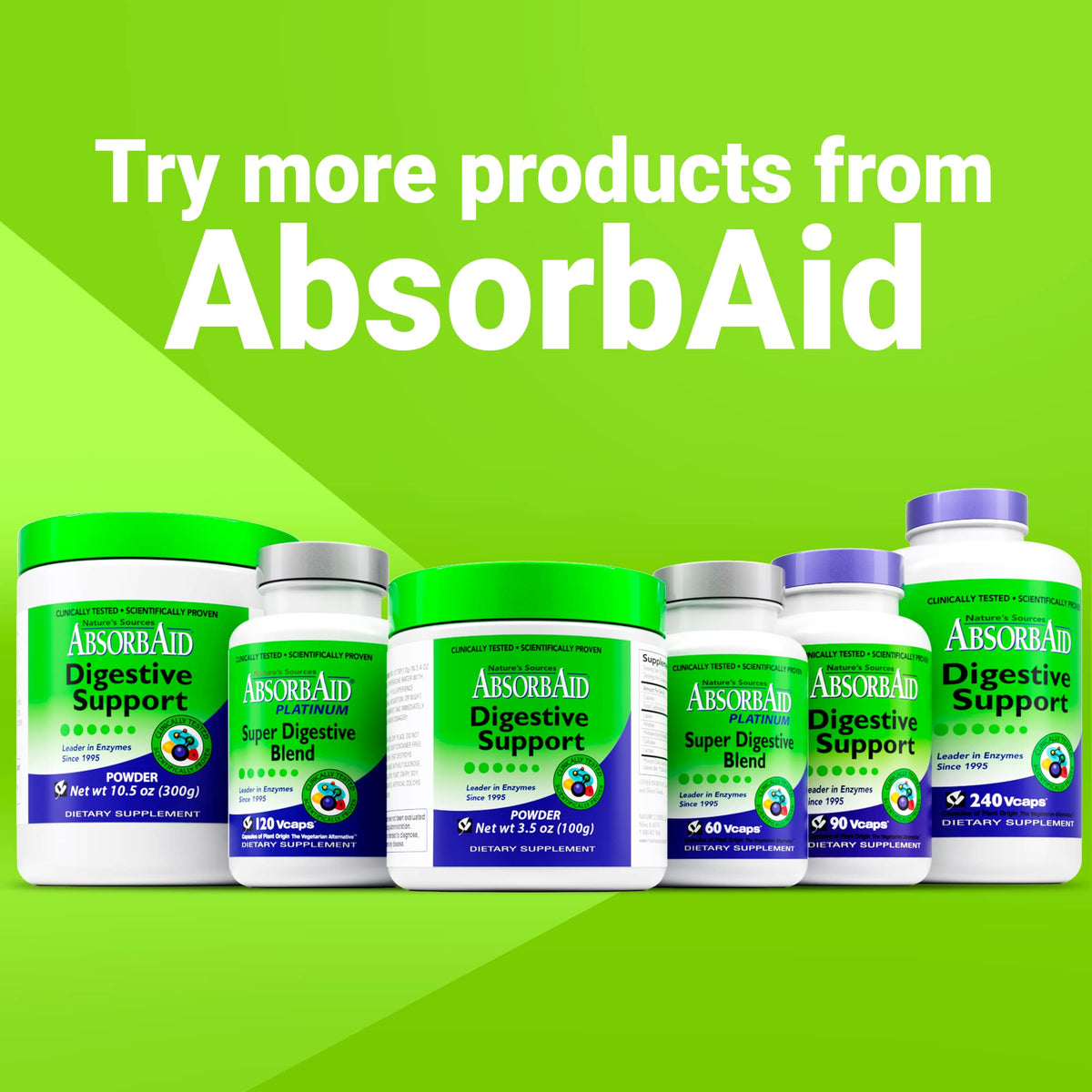 AbsorbAid Enzymes daily 100g - pot ouvert avec poudre