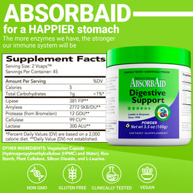 AbsorbAid Enzymes daily 100g - vue de côté du pot