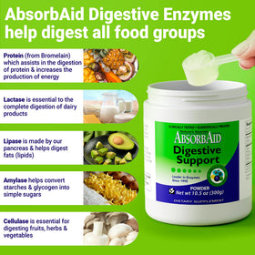 AbsorbAid Enzymes daily 300g en gros plan sur la poudre