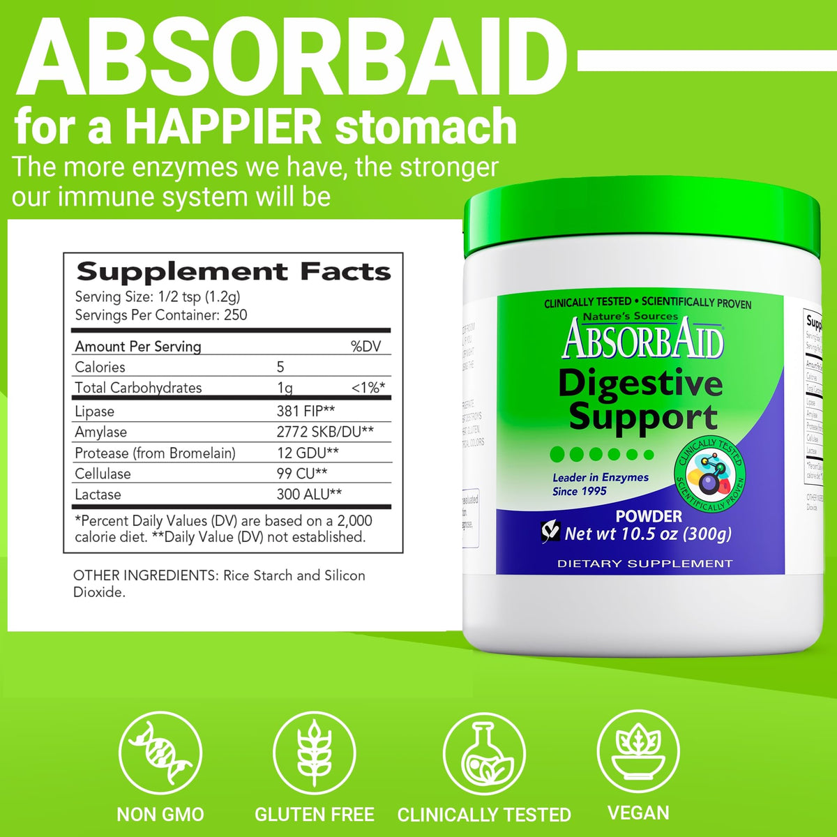 AbsorbAid Enzymes daily 300g en utilisation dans un smoothie