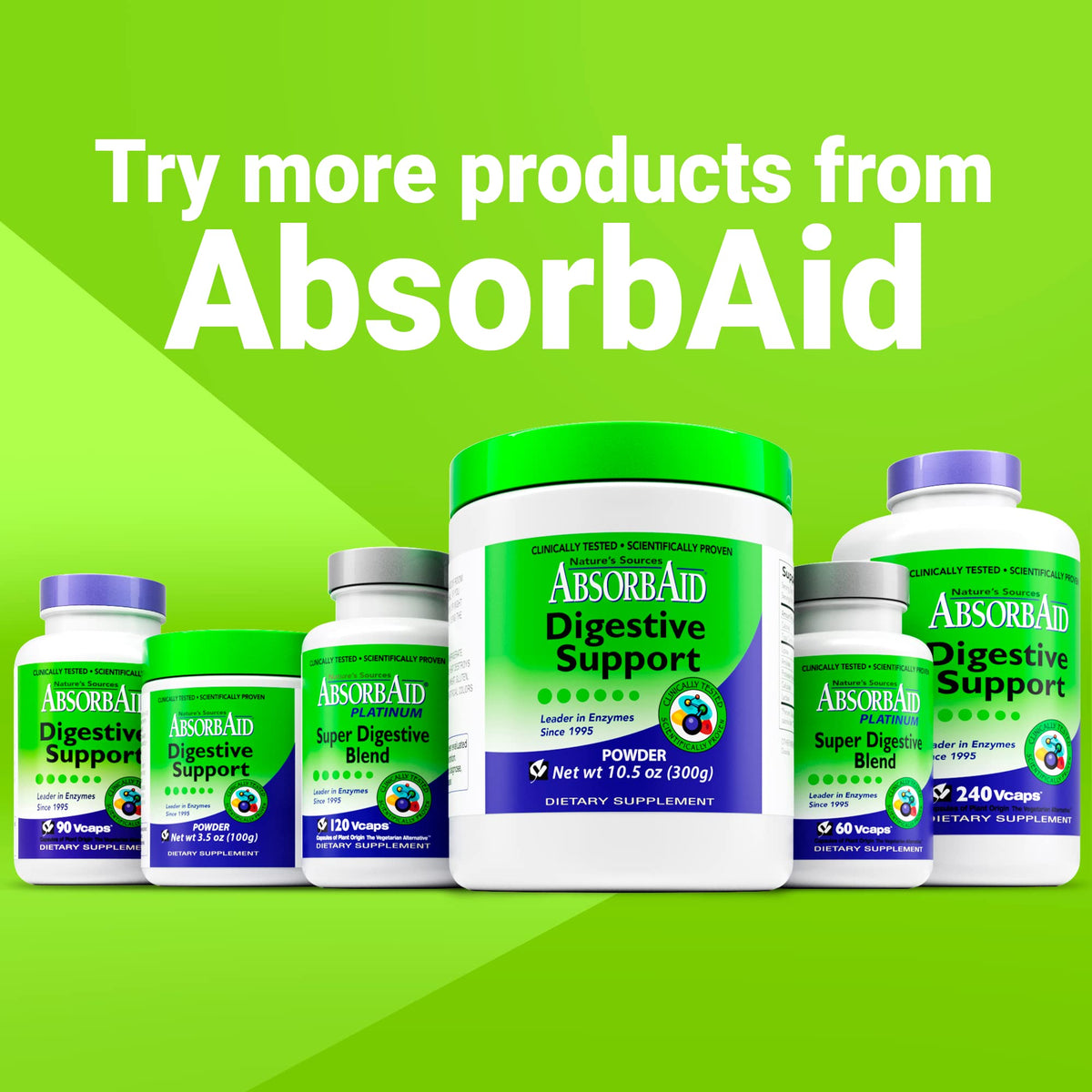 AbsorbAid Enzymes daily 300g sur fond neutre