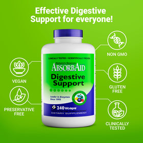 AbsorbAid Enzymes daily, vue arrière du flacon