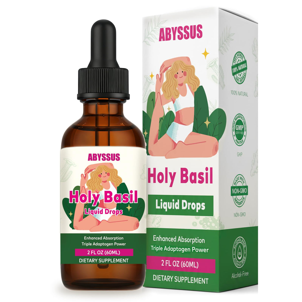 ABYSSUS Basilic Sacré 300mg liquide flacon avant