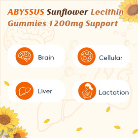 ABYSSUS Gélules de Lécithine de Tournesol 1200mg avec gummies