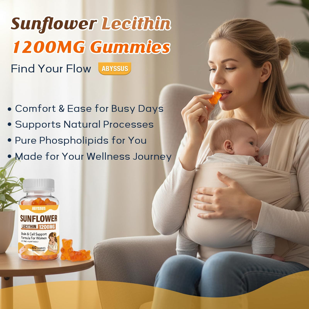 ABYSSUS Gélules de Lécithine de Tournesol 1200mg près d'autres compléments alimentaires